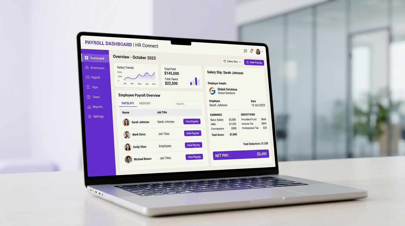 Executing 1-Click Monthly Payroll with Local FBR & EOBI Tax Slabs
